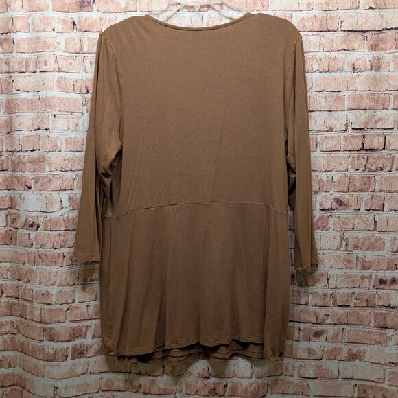 J. Jill Wearever Collection Blouse Crossover Wrap Size Medium - Picture 9 of 13